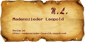 Madenszieder Leopold névjegykártya